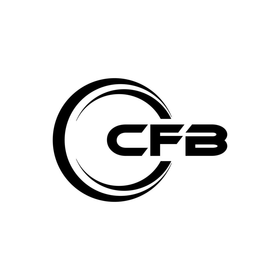 cfb brief logo ontwerp in illustratie. vector logo, schoonschrift ontwerpen voor logo, poster, uitnodiging, enz.