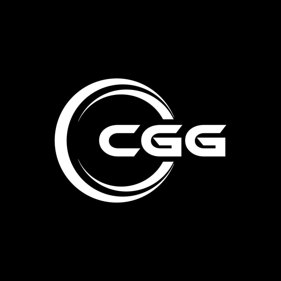 cgg brief logo ontwerp in illustratie. vector logo, schoonschrift ontwerpen voor logo, poster, uitnodiging, enz.