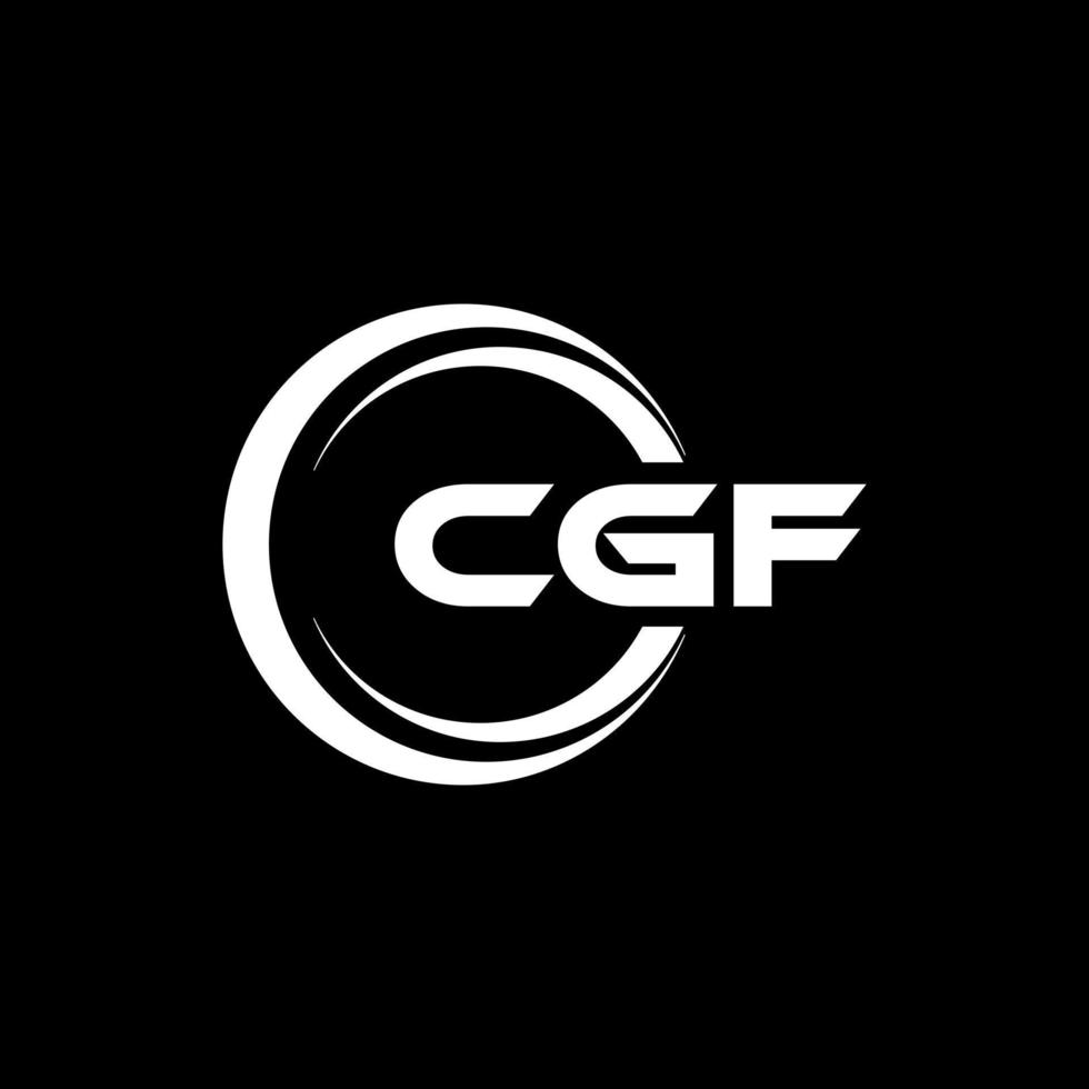 cgf brief logo ontwerp in illustratie. vector logo, schoonschrift ontwerpen voor logo, poster, uitnodiging, enz.