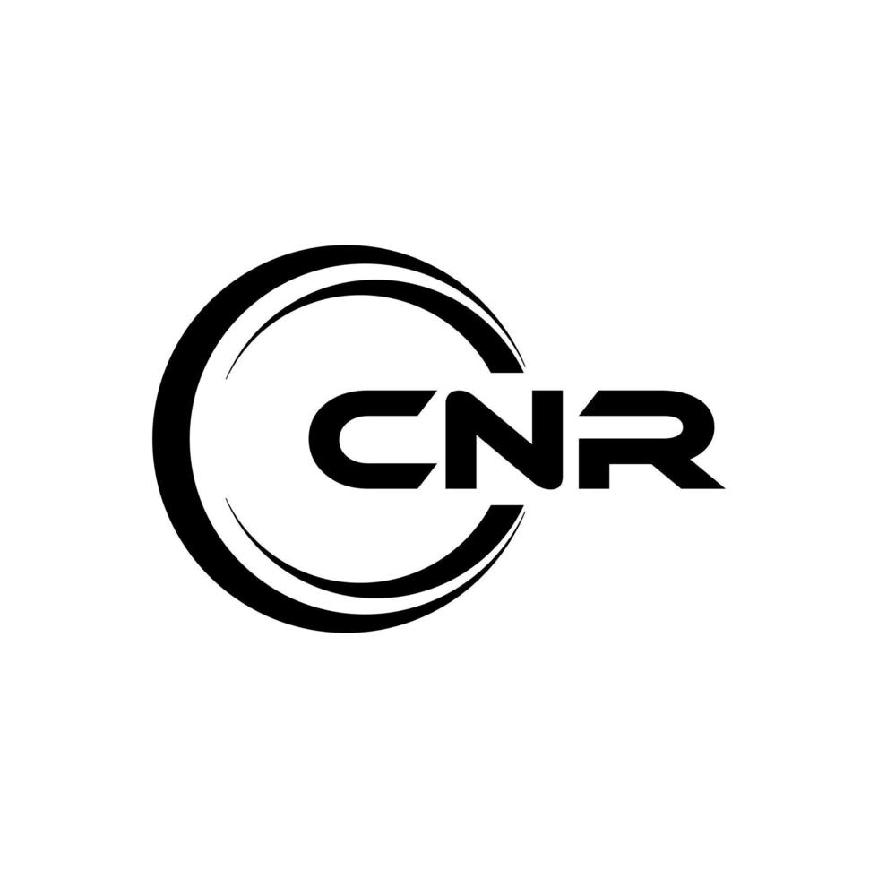 cnr brief logo ontwerp in illustratie. vector logo, schoonschrift ontwerpen voor logo, poster, uitnodiging, enz.