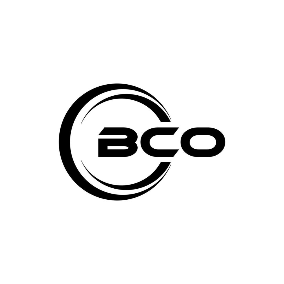 bco brief logo ontwerp in illustratie. vector logo, schoonschrift ontwerpen voor logo, poster, uitnodiging, enz.