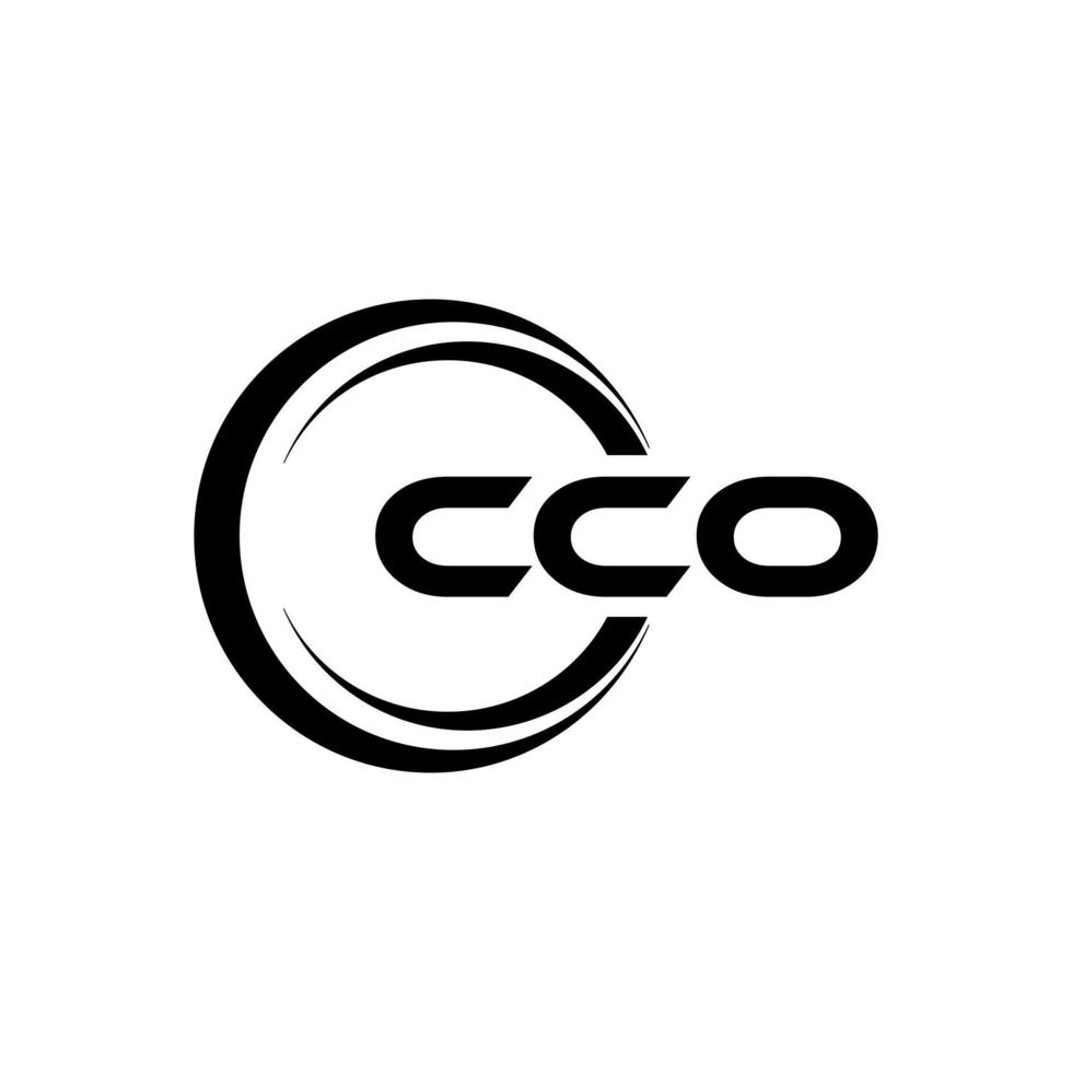 cco brief logo ontwerp in illustratie. vector logo, schoonschrift ontwerpen voor logo, poster, uitnodiging, enz.