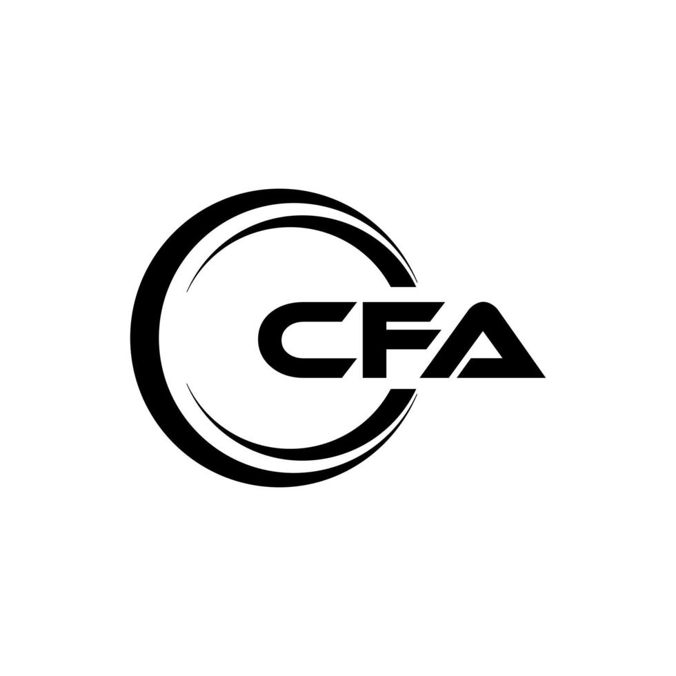 cfa brief logo ontwerp in illustratie. vector logo, schoonschrift ontwerpen voor logo, poster, uitnodiging, enz.