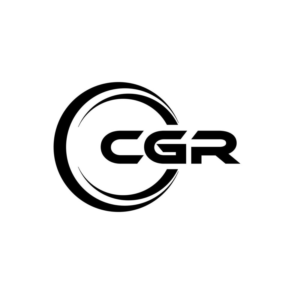 cgr brief logo ontwerp in illustratie. vector logo, schoonschrift ontwerpen voor logo, poster, uitnodiging, enz.