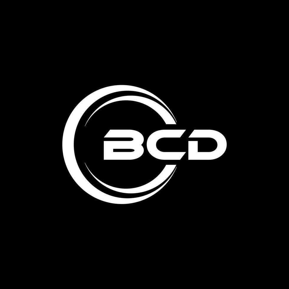bcd brief logo ontwerp in illustratie. vector logo, schoonschrift ontwerpen voor logo, poster, uitnodiging, enz.