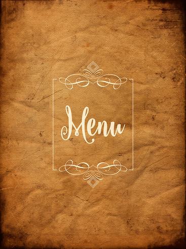 Decoratieve grunge menuachtergrond vector