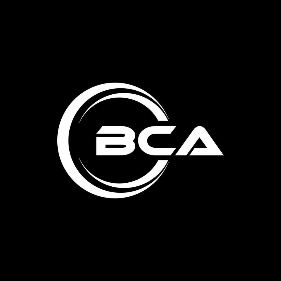 bca brief logo ontwerp in illustratie. vector logo, schoonschrift ontwerpen voor logo, poster, uitnodiging, enz.