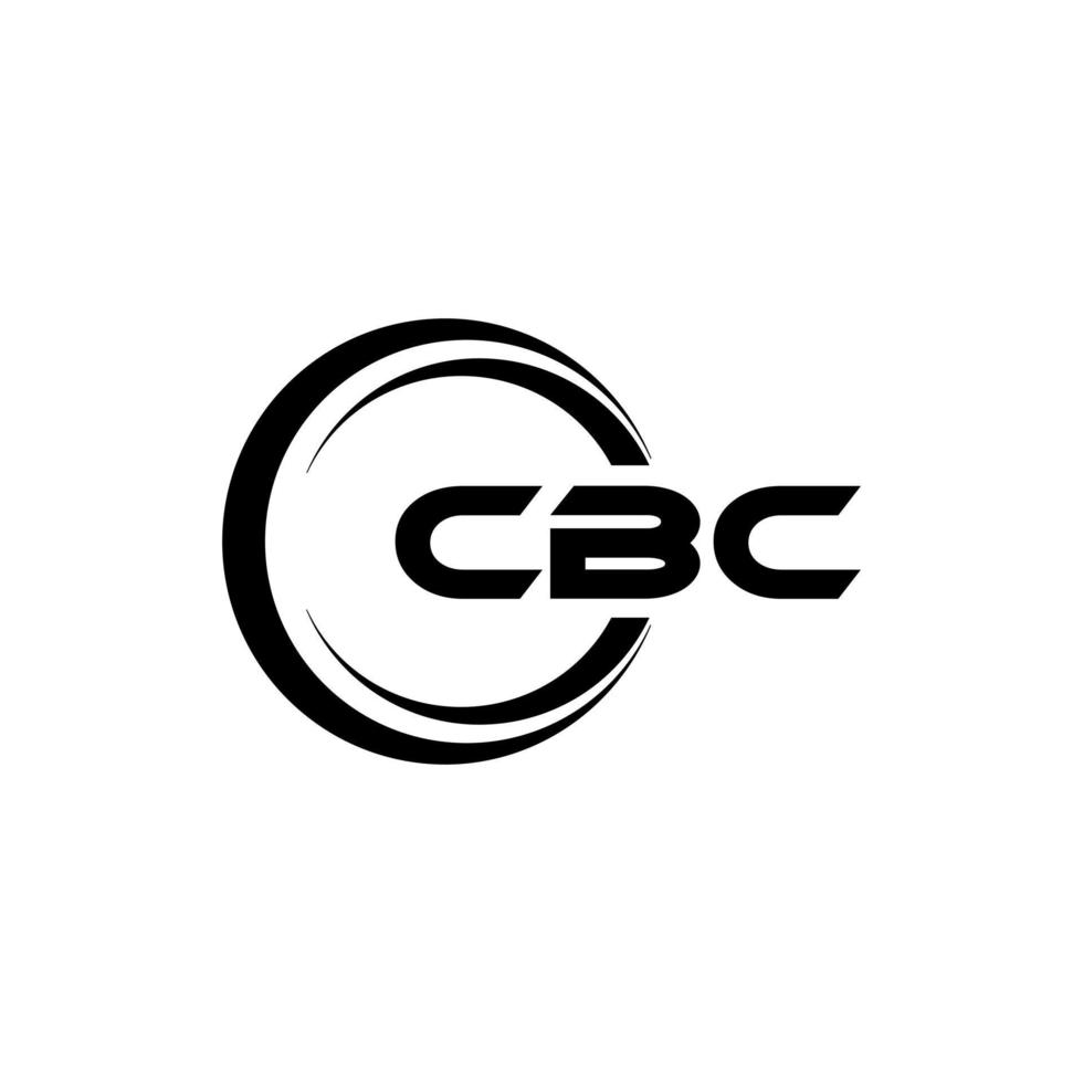 cbc brief logo ontwerp in illustratie. vector logo, schoonschrift ontwerpen voor logo, poster, uitnodiging, enz.