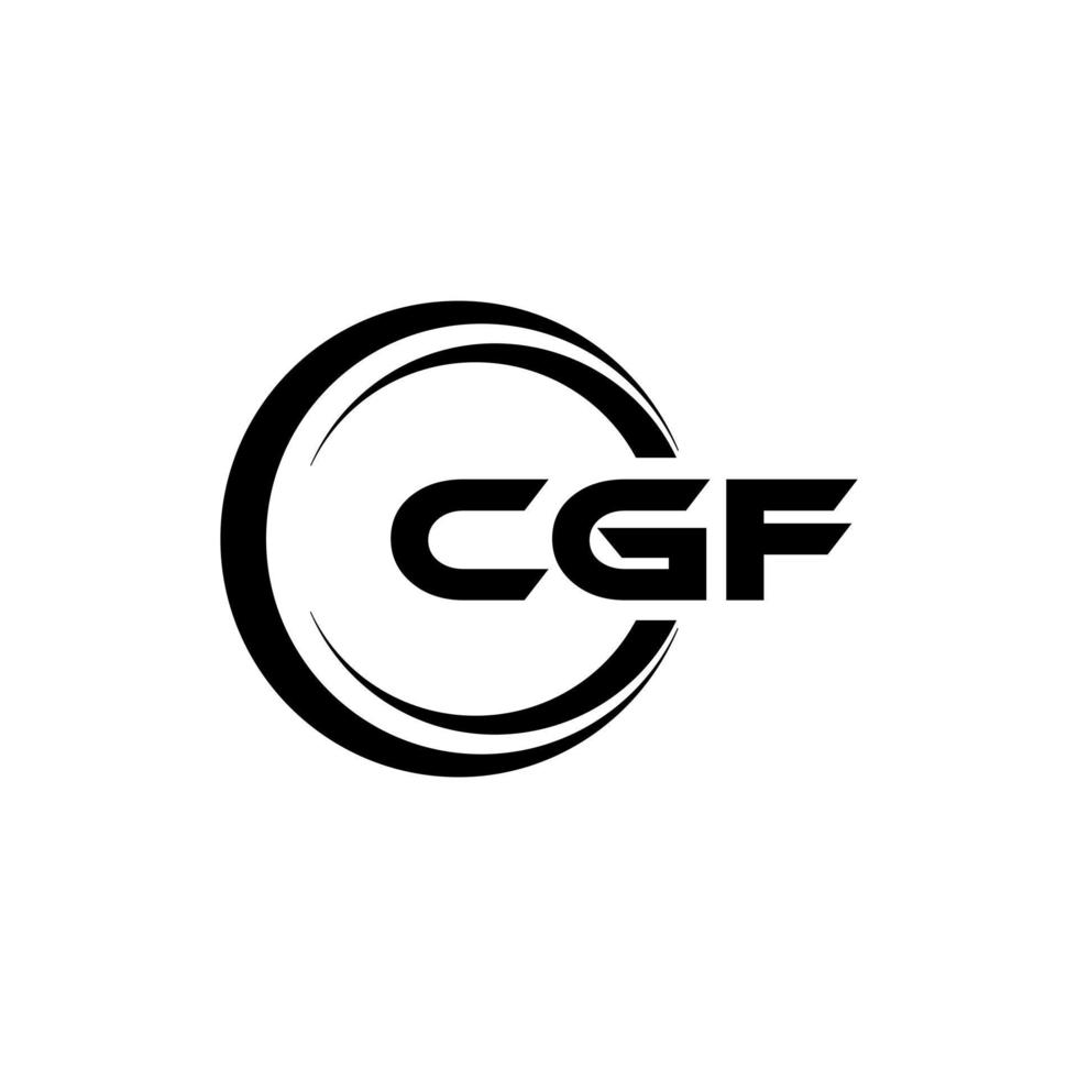 cgf brief logo ontwerp in illustratie. vector logo, schoonschrift ontwerpen voor logo, poster, uitnodiging, enz.
