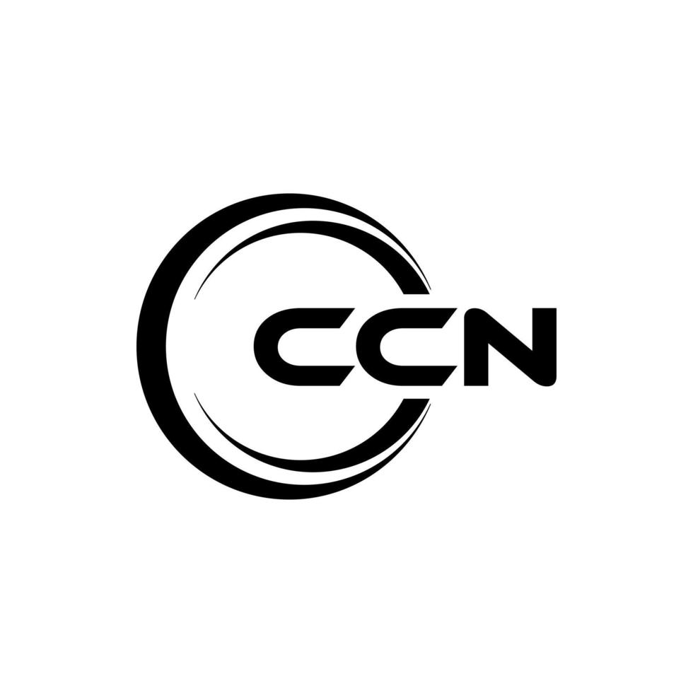 ccn brief logo ontwerp in illustratie. vector logo, schoonschrift ontwerpen voor logo, poster, uitnodiging, enz.