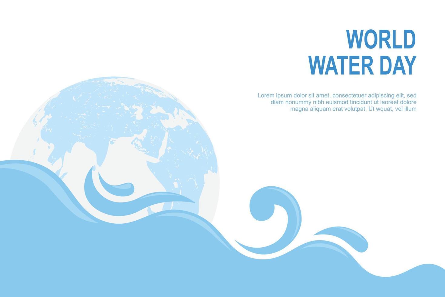 wereld water dag achtergrond. vector