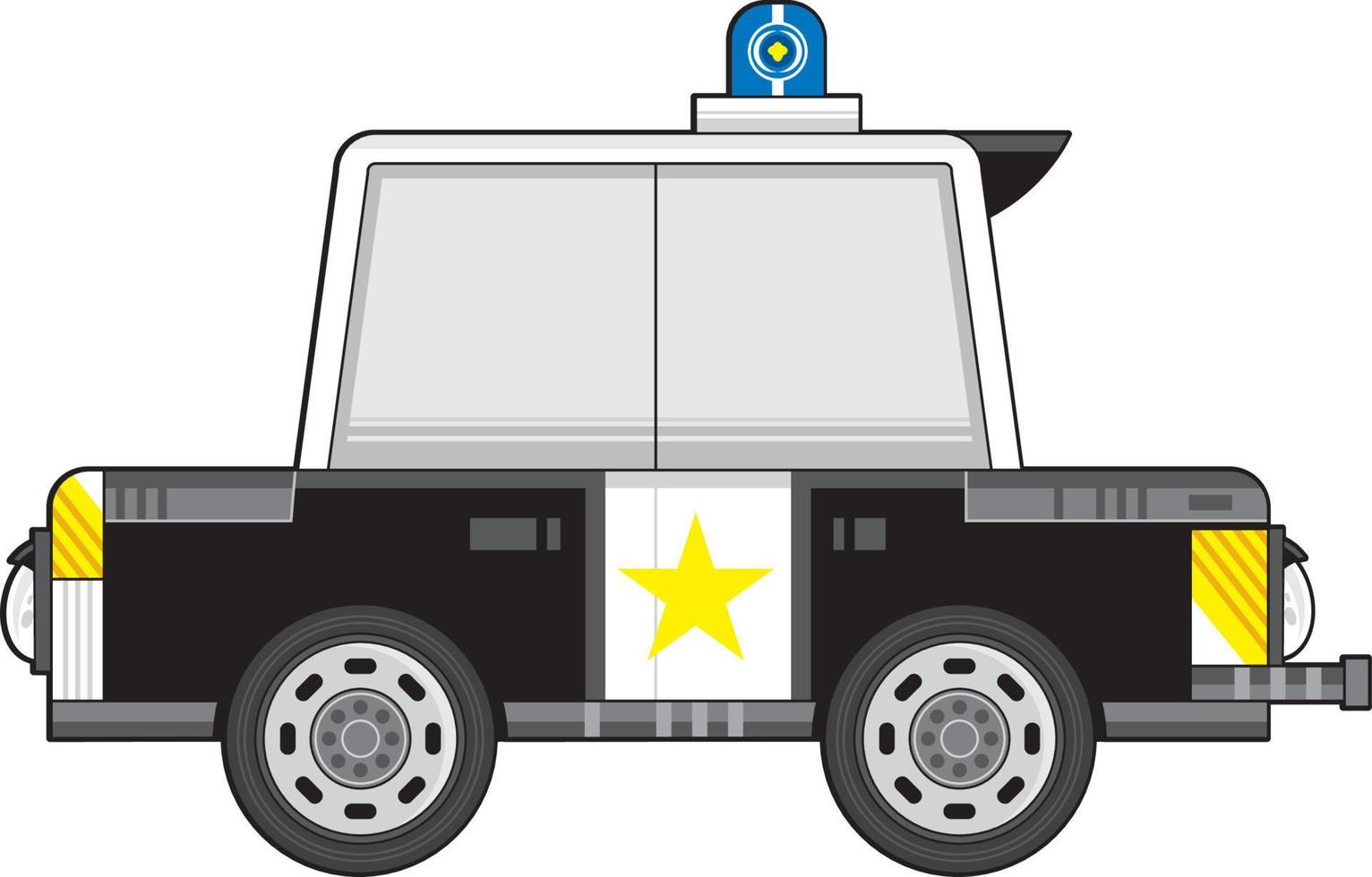 tekenfilm Politie auto illustratie vector