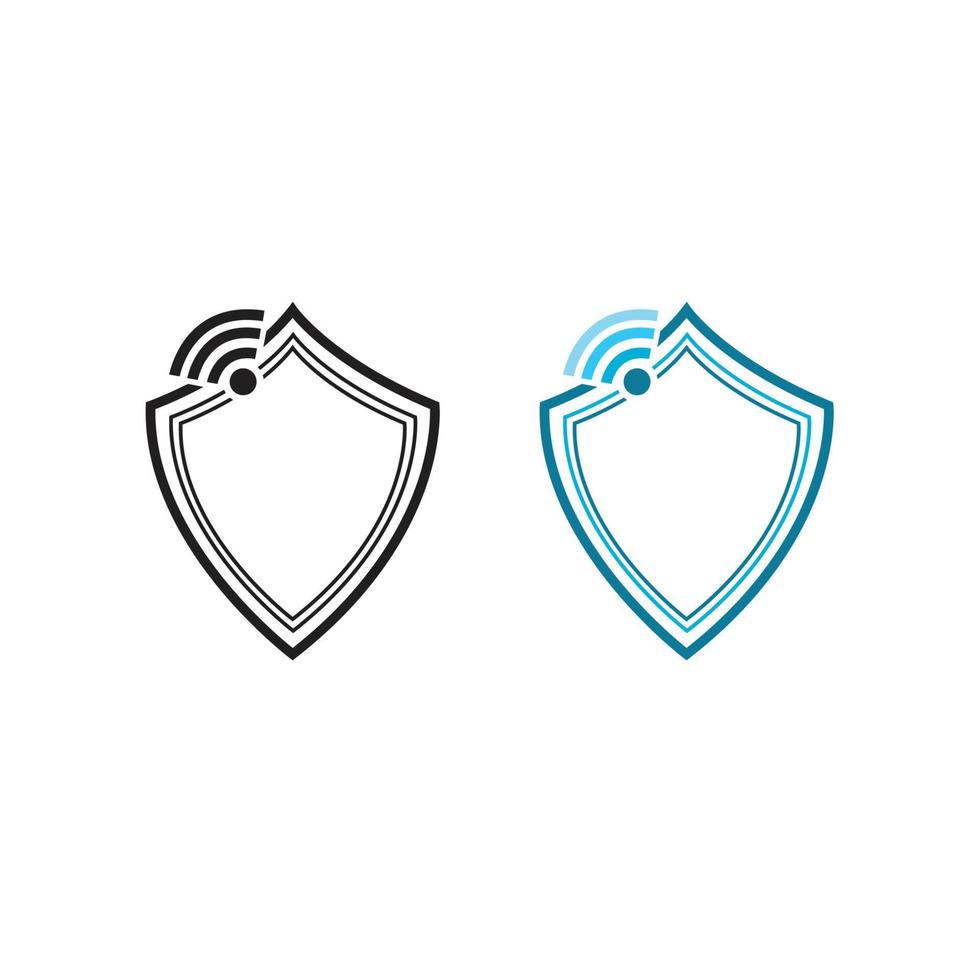 signaal bewaker logo icoon illustratie kleurrijk en schets vector