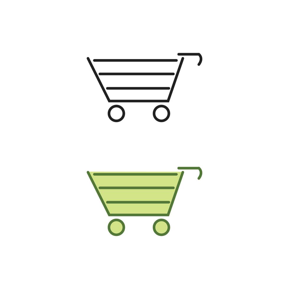 trolley kar logo icoon illustratie kleurrijk en schets vector