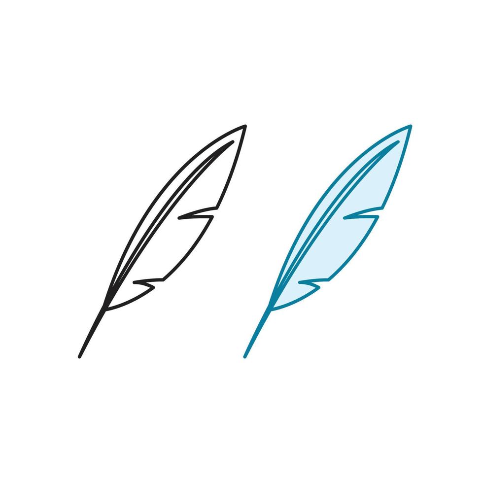 veer logo icoon illustratie kleurrijk en schets vector
