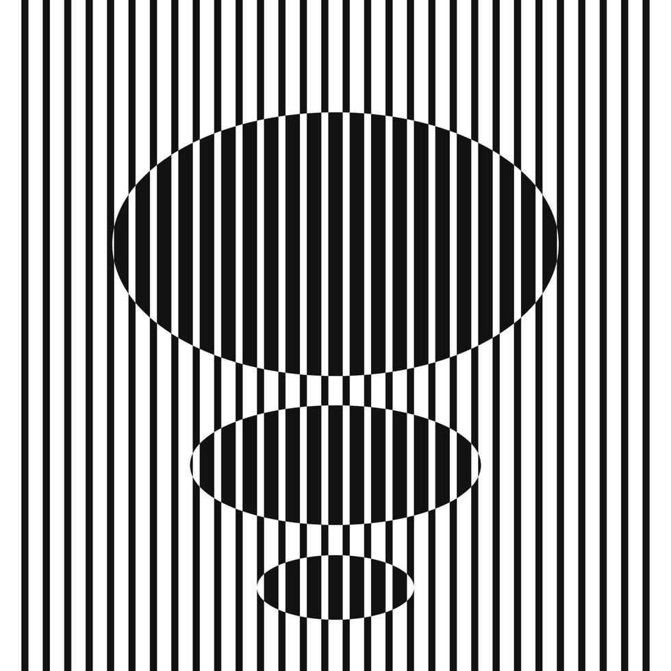 monochroom ovaal vormen en lijnen, vector ontwerp in zwart en wit