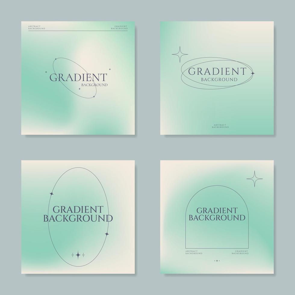 reeks van minimalistisch zacht helling achtergrond Sjablonen. elegant zacht vervagen structuur in groen kleuren. vector ontwerp voor dekt, affiches, flyers, presentaties, kaarten, spandoeken, advertentie.