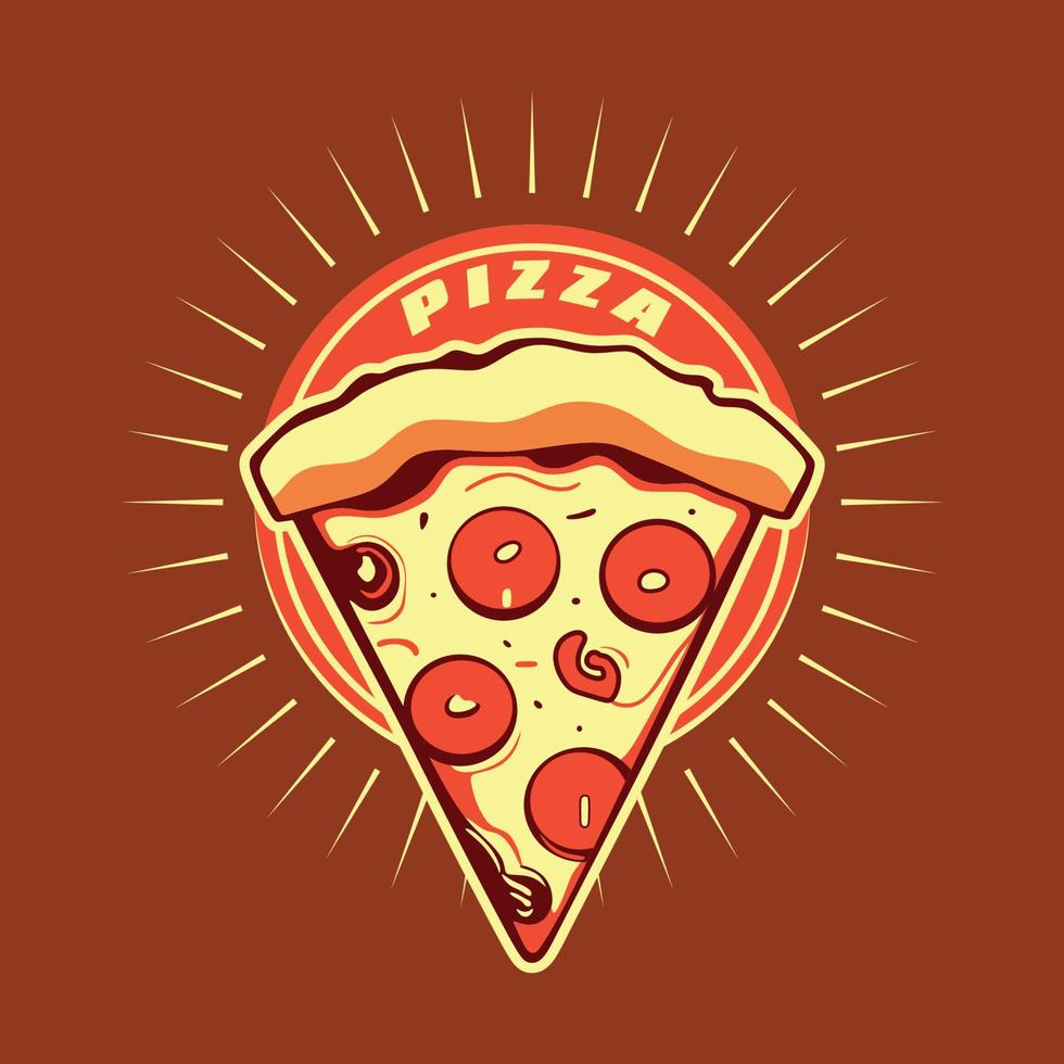 pizza voedsel logo vector