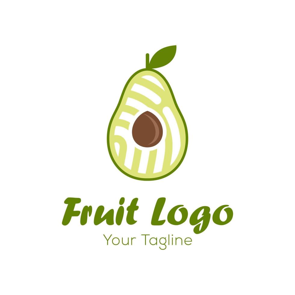 vers fruit logo ontwerp vector sjabloon