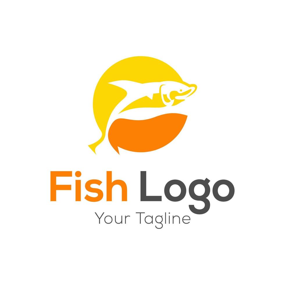 vis logo ontwerp vector sjabloon