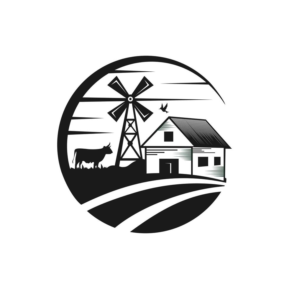 boerderij logo landbouw logo vector sjabloon