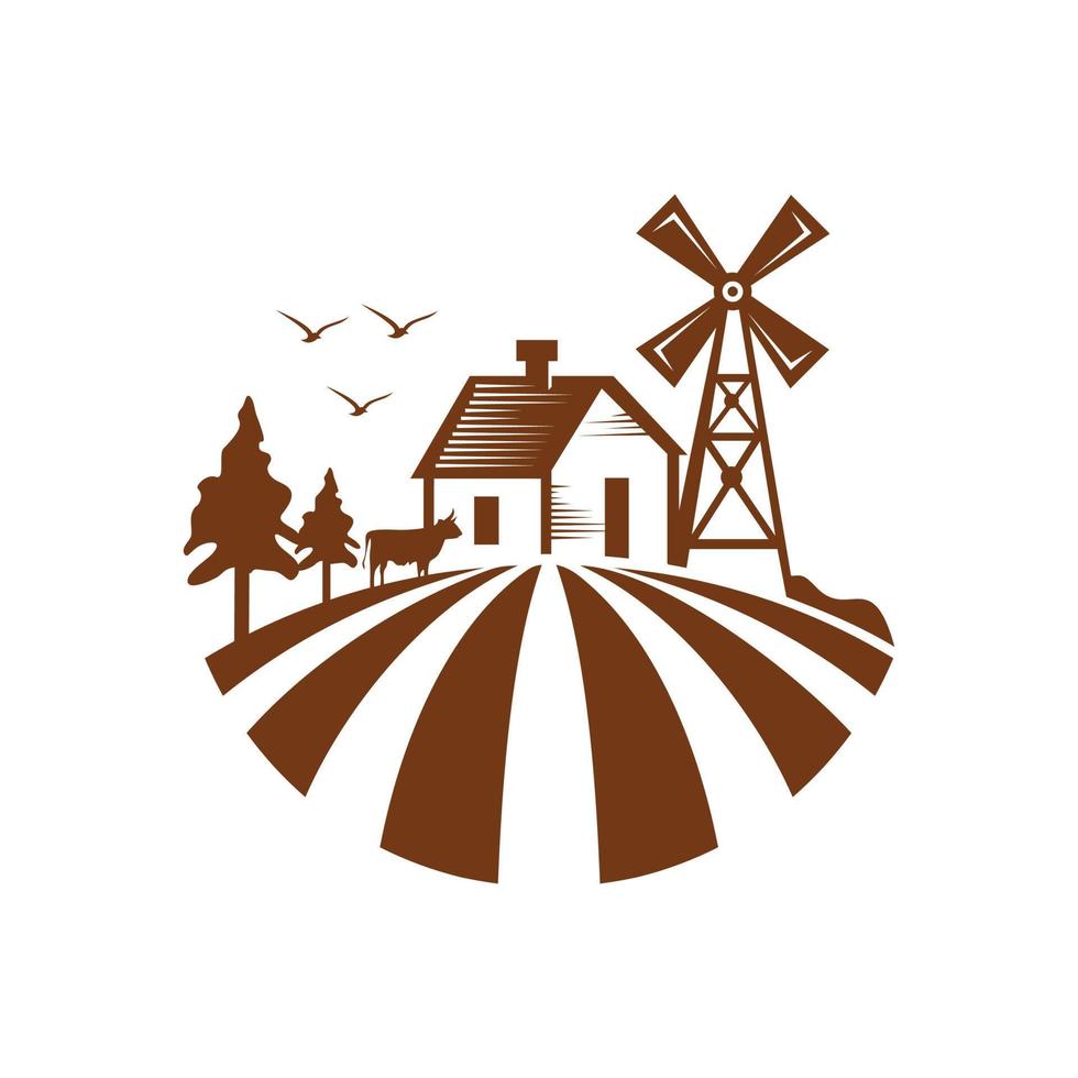 boerderij logo landbouw logo vector sjabloon