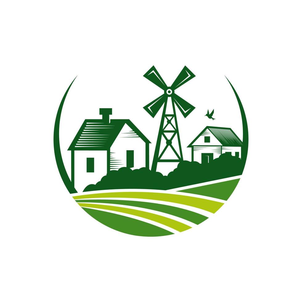 boerderij logo landbouw logo vector sjabloon