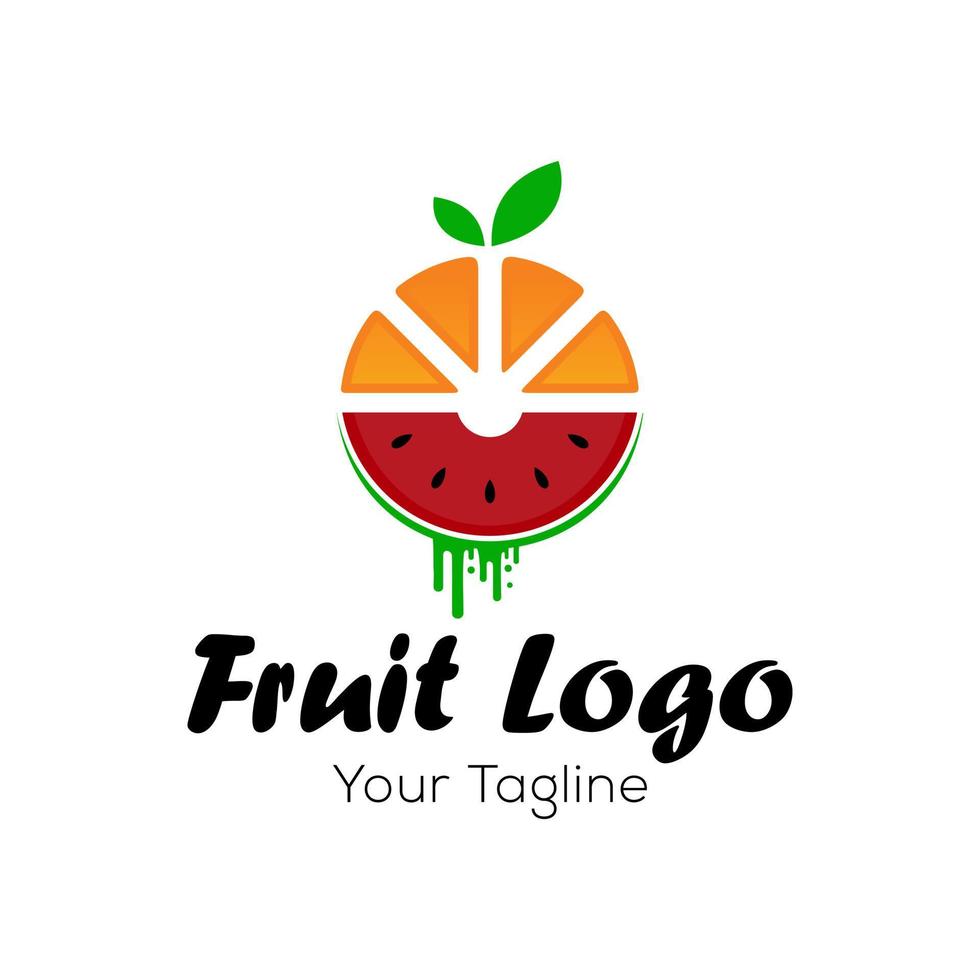 vers fruit logo ontwerp vector sjabloon