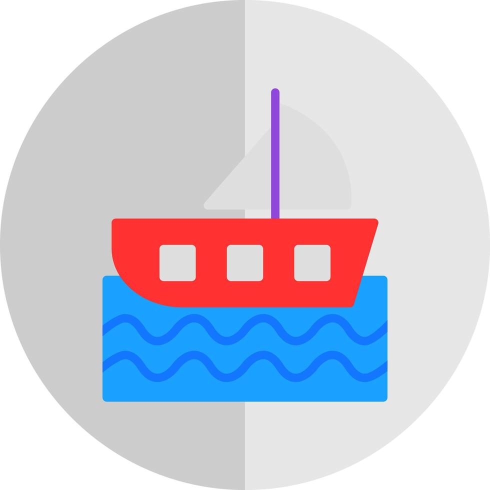 het zeilen boot vector icoon ontwerp