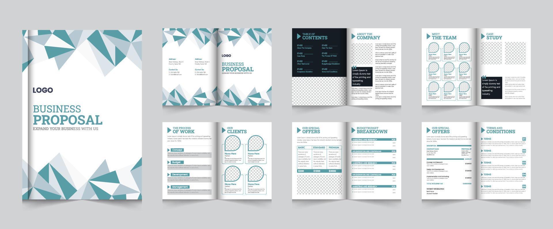 a4 creatief bedrijf voorstel lay-out brochure sjabloon ontwerp vector