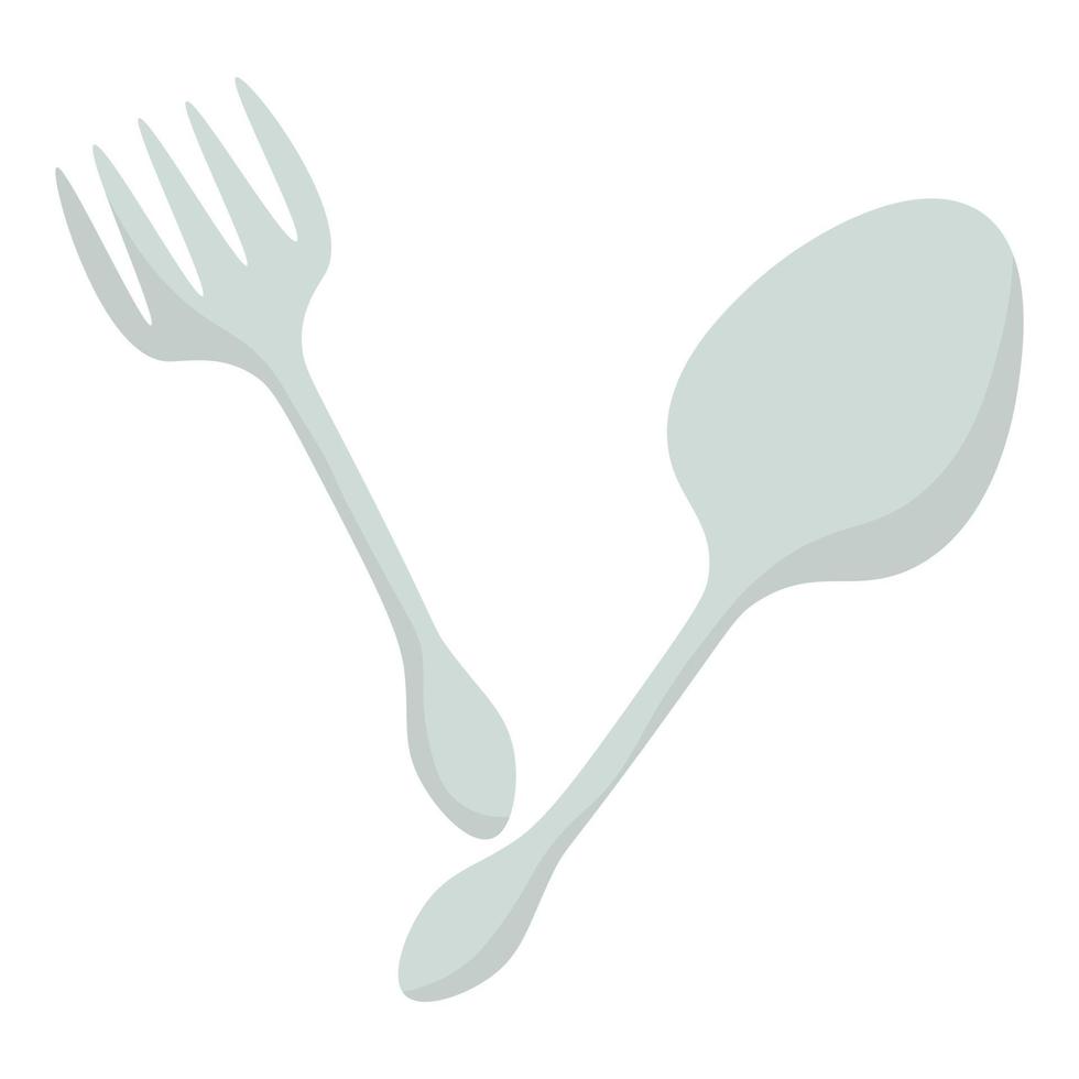lepel en vork vector illustratie voor restaurant icoon geïsoleerd Aan wit achtergrond