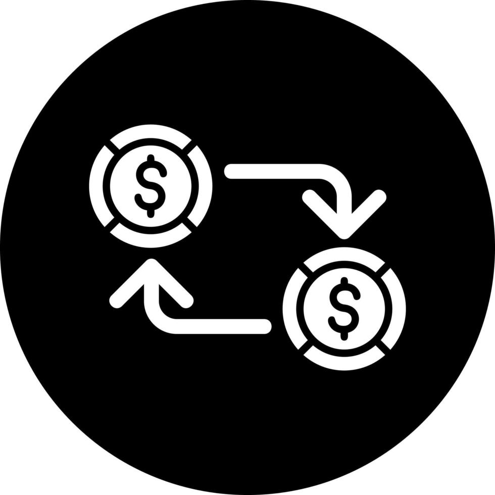 valuta wisselen vector pictogram