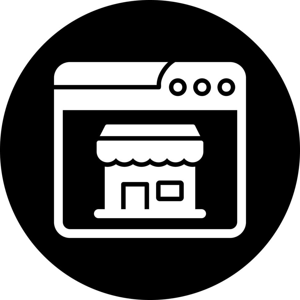 web online winkel vector icoon