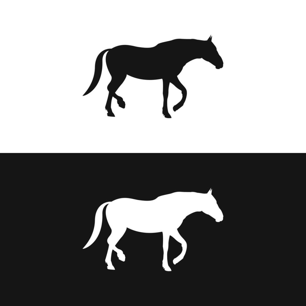 elegant vector illustratie van paard silhouet