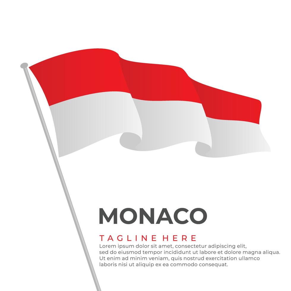 sjabloon vector Monaco vlag modern ontwerp