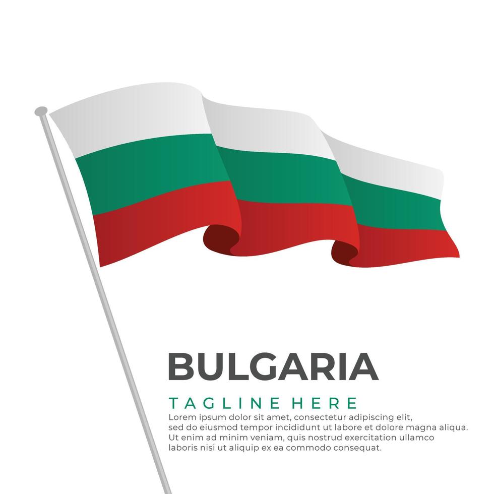 sjabloon vector bulgarije vlag modern ontwerp