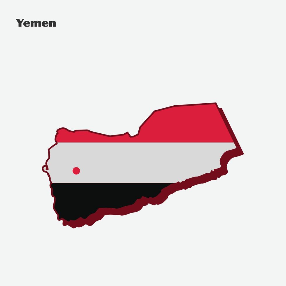 Jemen natie vlag kaart infographic vector