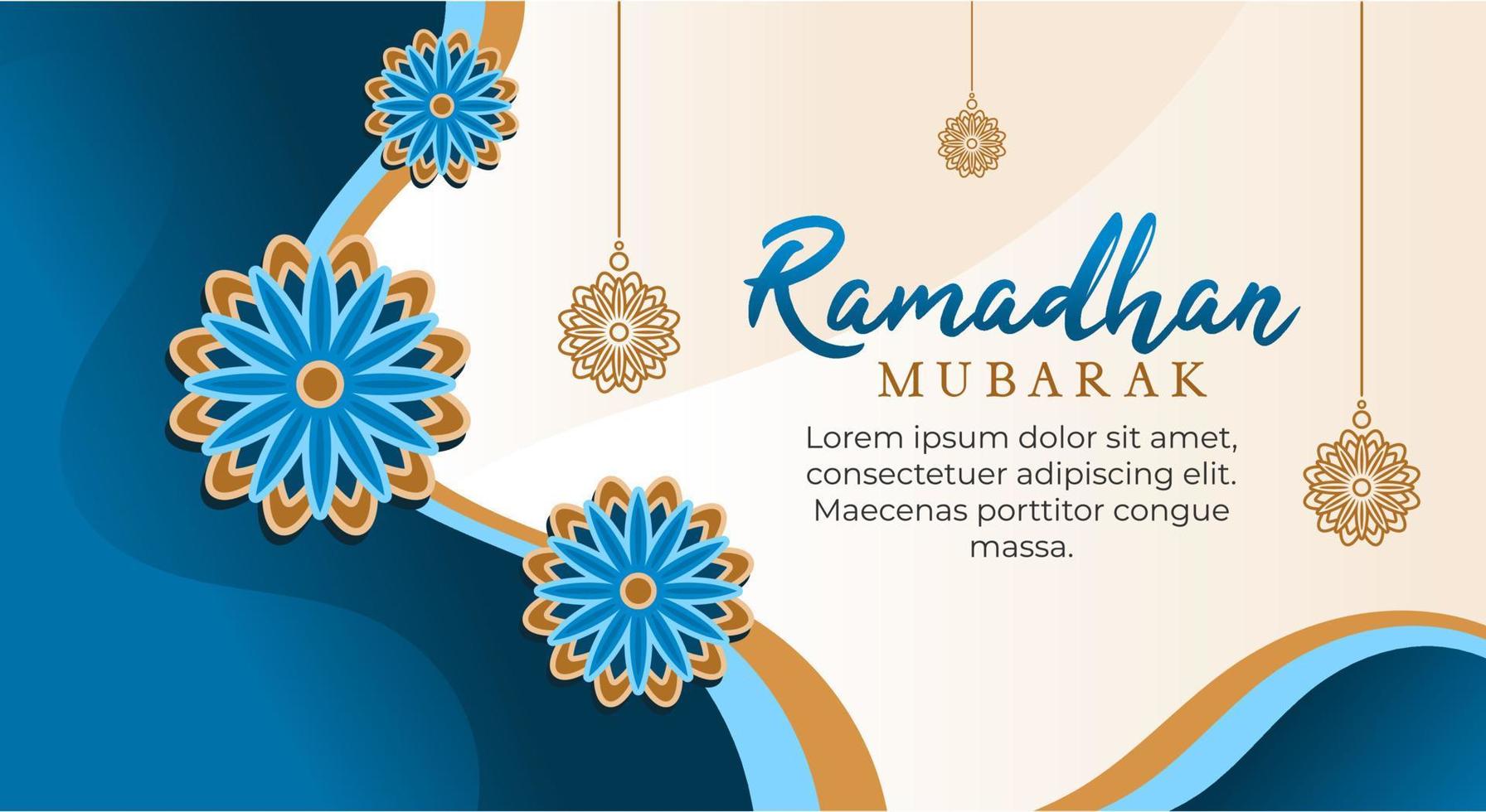 Islamitisch stijl Ramadan en eid decoratief banier vector