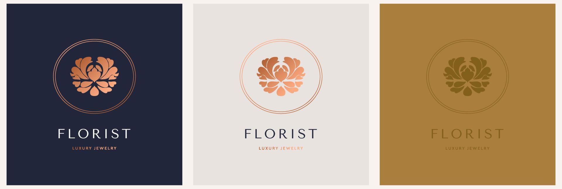 elegant vector logo sjabloon van een bloem. abstract symbool in een lineair stijl voor schoonheidsmiddelen en verpakking, sieraden, handwerk of schoonheid producten.