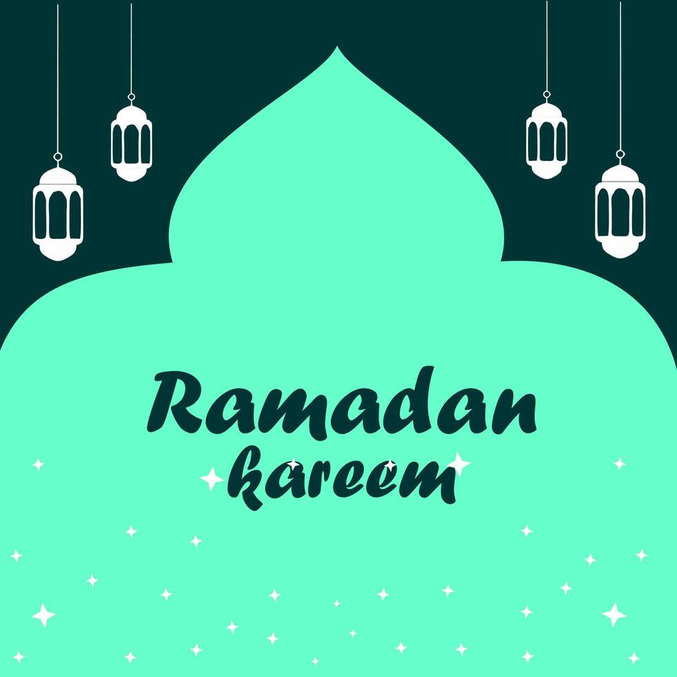 banier siluet moskee deur, poster Ramadan kareem, eid mubarak banier vector