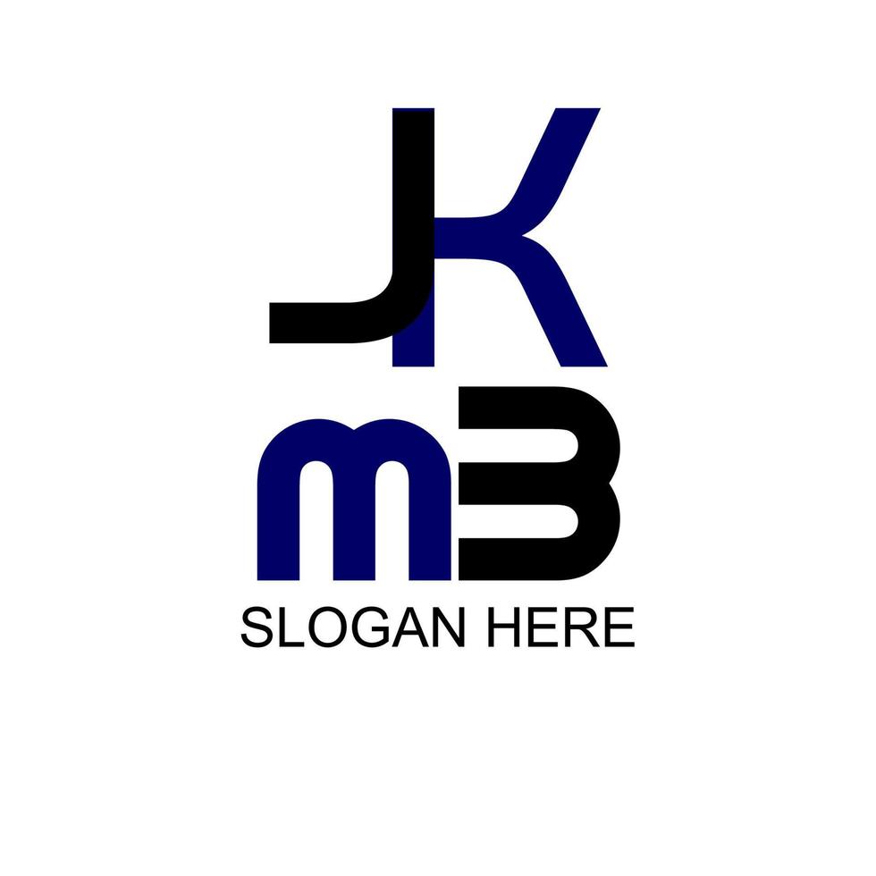 brief icoon jkmb gecombineerd gemakkelijk en minimalistische-vector illustratie vector