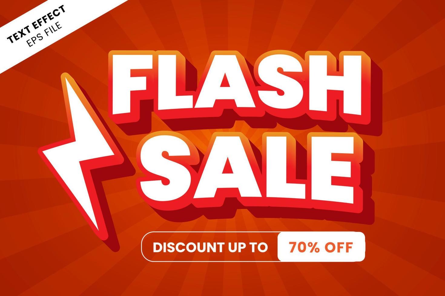 flash uitverkoop speciaal promo vector tekst effect