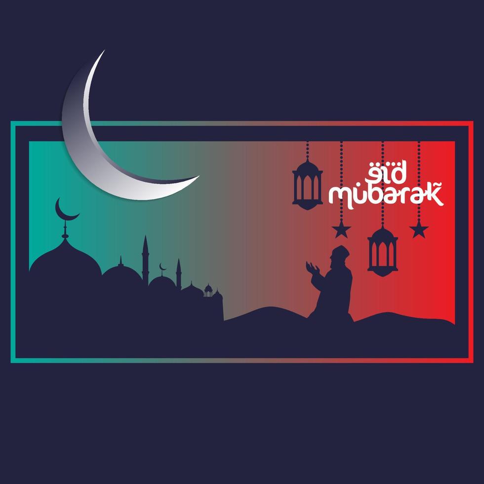 eid mubarak sjabloon vector