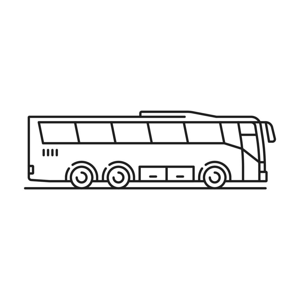 reizen school- bus embleem, toerist vervoer teken vector
