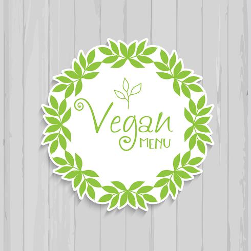 Veganistisch menu-ontwerp vector
