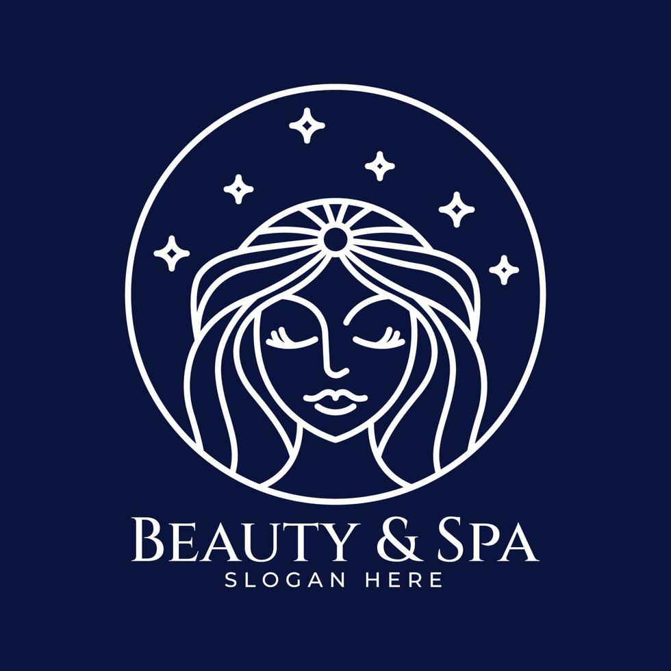 modern schoonheid en spa logo voor welzijn vector