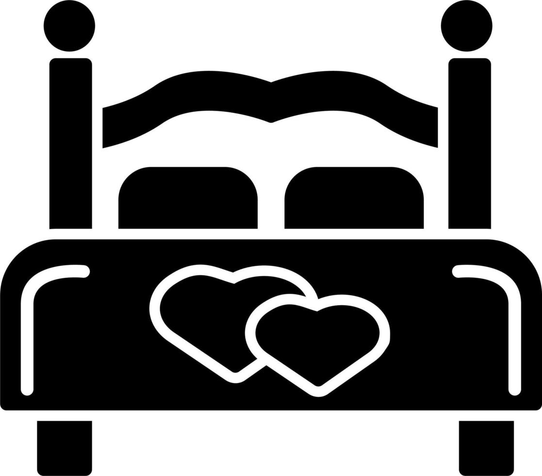 tweepersoonsbed vector icon