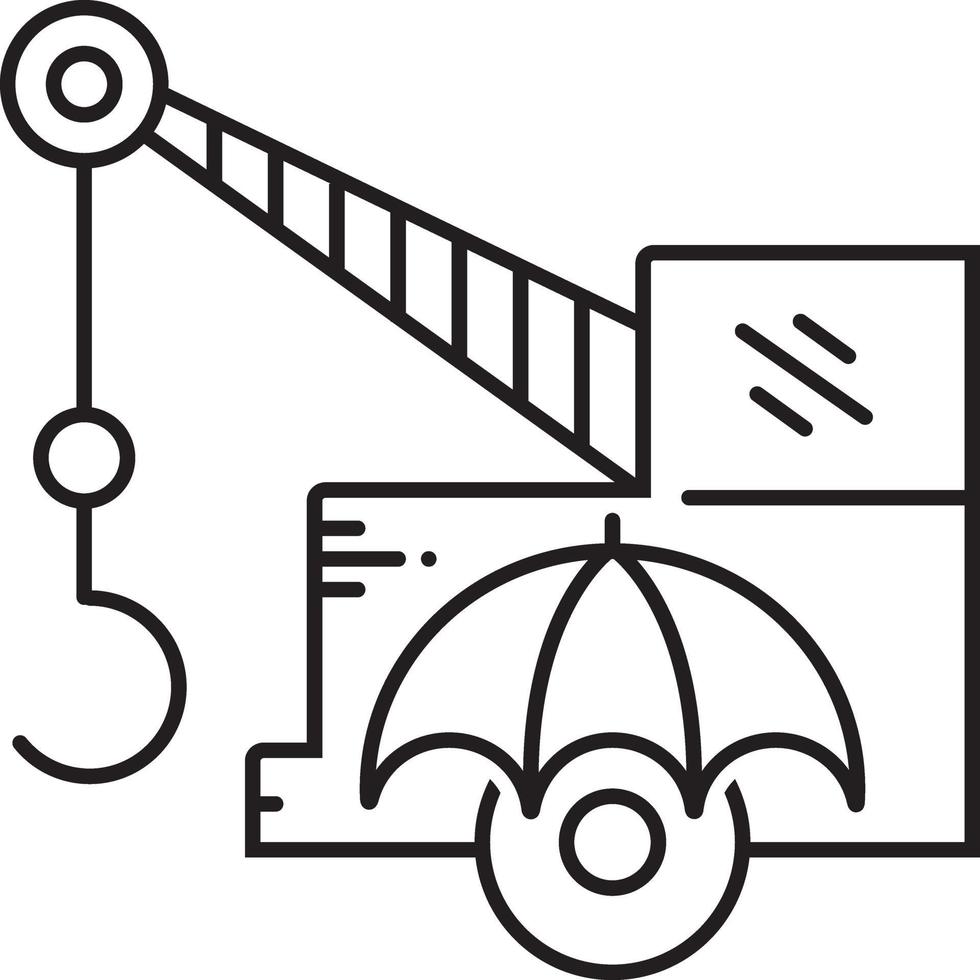 lijnpictogram voor apparatuurverzekering vector