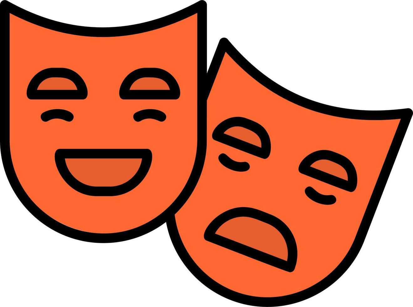 theater maskers vector icoon