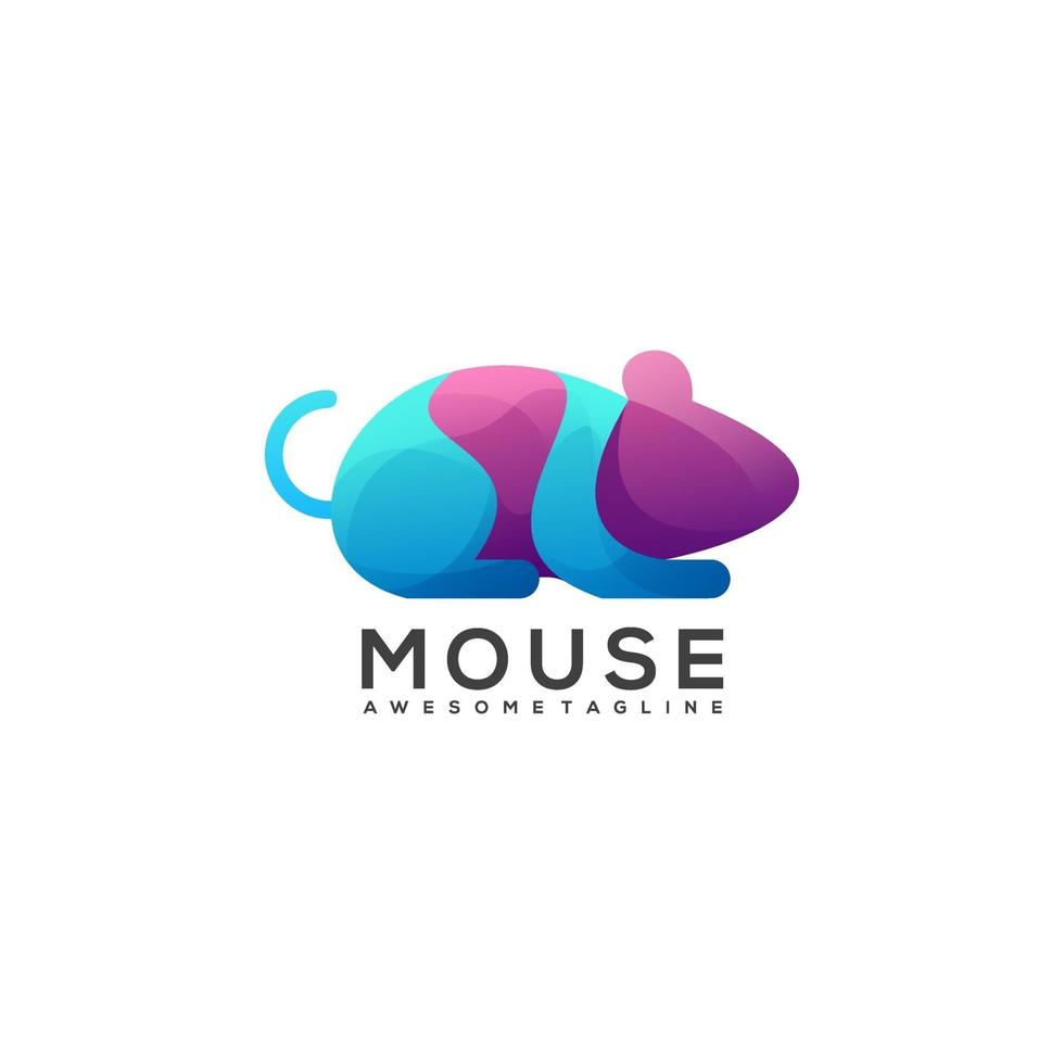 logo afbeelding, kleurrijke muis vector